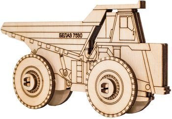 EWA Wooden 3D Puzzle - Belaz 2D