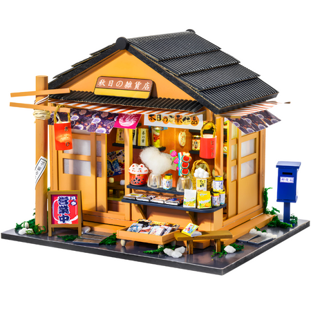 LITTLE STORY Folding Wooden LED Model - Corner Grocery Store