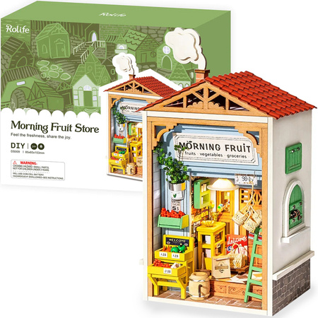 ROBOTIME Foldable Wooden Model 3D Puzzle - Morning Shop