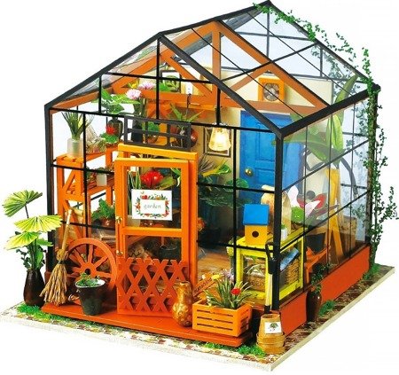 ROBOTIME Folding Wooden LED Model - Greenhouse