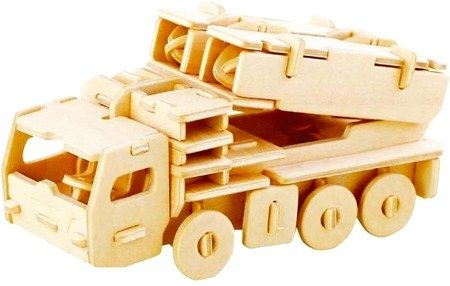 ROBOTIME Wooden 3D Puzzle - Combat Vehicle with Rockets