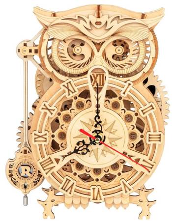 ROBOTIME Wooden 3D Puzzle - Owl Clock