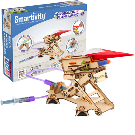 Smartivity Wooden Mechanical 3D Puzzle - Hydraulic Launcher