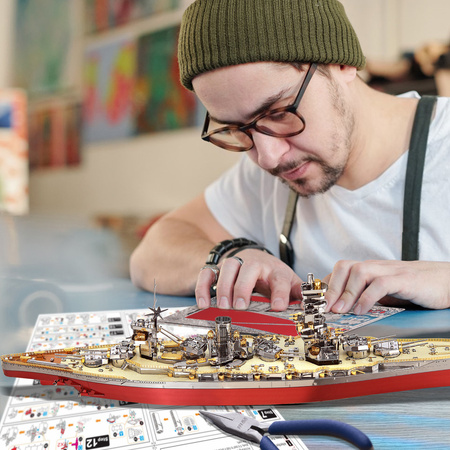 Piececool Puzzle Metalowe Model 3D - Okręt Wojenny Fuso