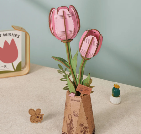 ROBOTIME Drewniane Puzzle 3D - Motocykl Cruiser