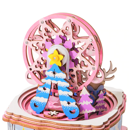 ROBOTIME Drewniane Puzzle 3D - Pozytywka Diabelski Młyn