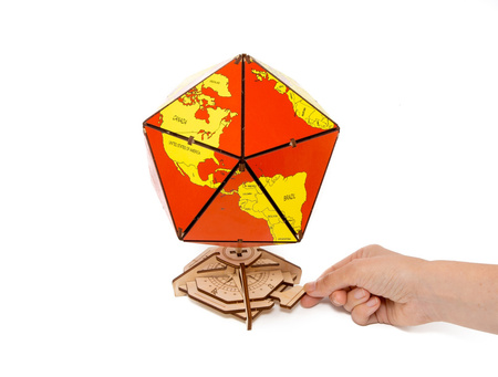 EWA Wooden 3D Puzzle - Double Wall Red Globe
