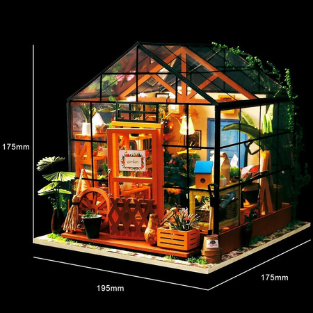ROBOTIME Folding Wooden LED Model - Greenhouse