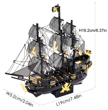 Piececool Metal Puzzle 3D Model - Black Pearl Ship