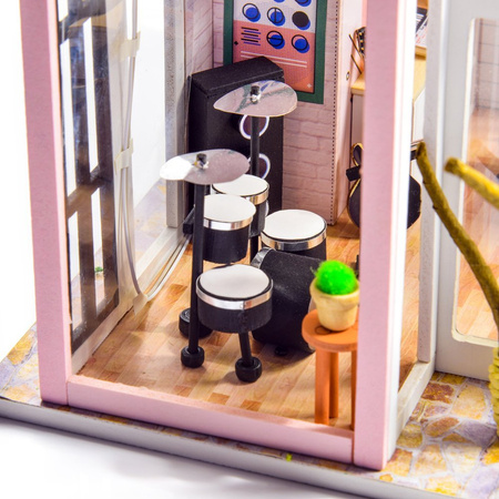 LITTLE STORY Składany Drewniany Model LED - Music Shop