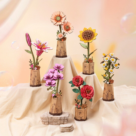 ROBOTIME Drewniane Puzzle 3D - Motocykl Cruiser