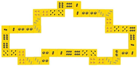 ROBOTIME Drewniane Domino Dwustronne Układanka