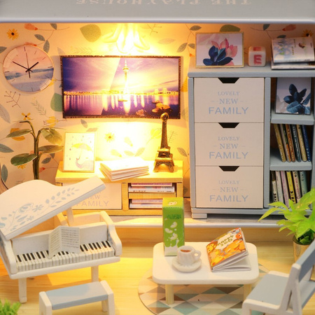 HONGDA Składany Drewniany Model Puzzle 3D DIY Wesoły Teatrzyk