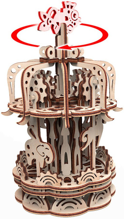 Mr.Playwood Wooden 3D Puzzle - Carousel S