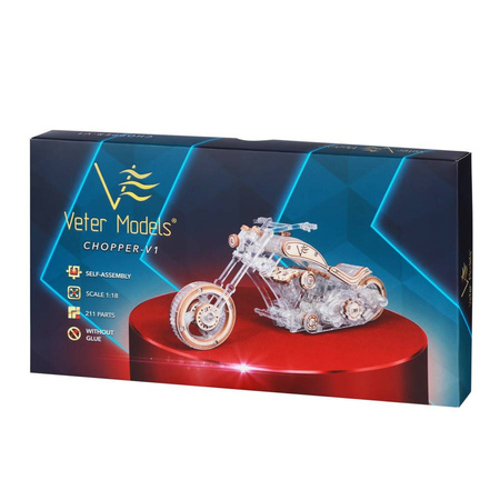 Veter Models Puzzle 3D - Motocykl Chopper V-1