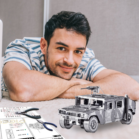 Piececool Puzzle Metalowe Model 3D - Wojskowy Pojazd Terenowy