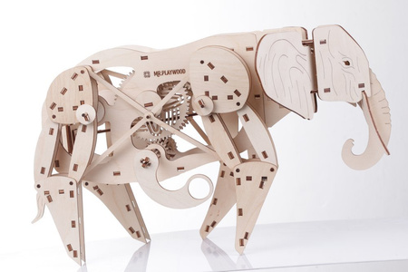 Mr.Playwood Wooden 3D Puzzle - Walking Elephant