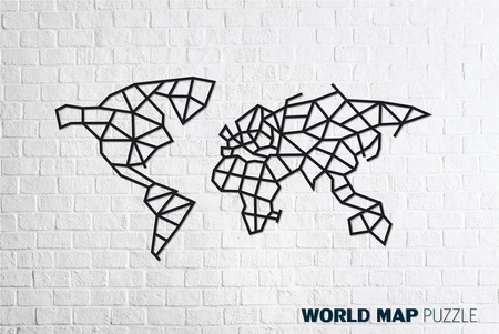 EWA Drewniane Puzzle 3D - Dekoracja Mapa Świata