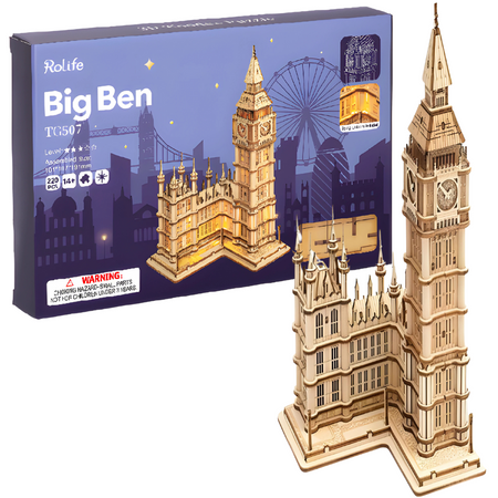 ROBOTIME Drewniane Puzzle 3D - LED Big Ben