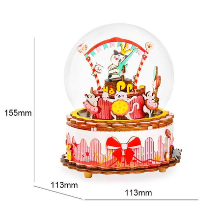 ROBOTIME Drewniane Puzzle 3D - Pozytywka Tort