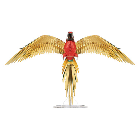 Piececool Puzzle Metalowe Model 3D - Szkarłatna Papuga