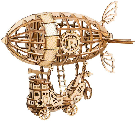 ROBOTIME Drewniane Puzzle 3D - Sterowiec Steampunk