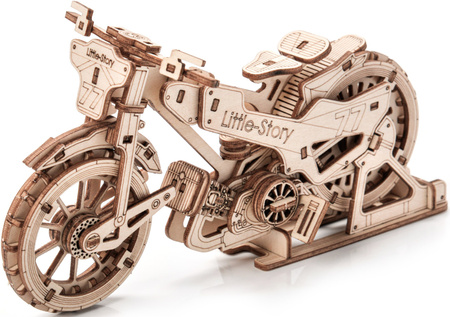 Little Story Wooden Model 3D Puzzles DIY - Speedway Bike