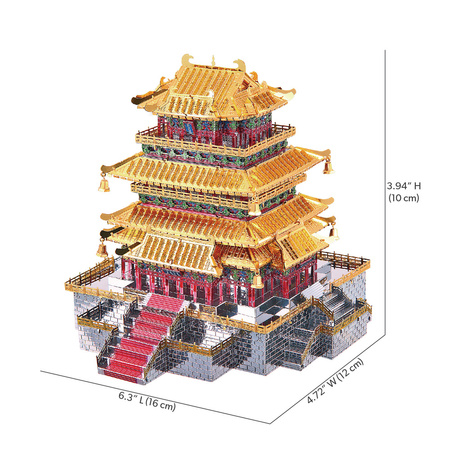 Piececool Puzzle Metalowe Model 3D - Wieża Guanque