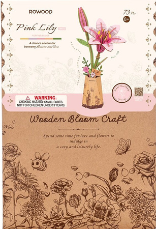 ROBOTIME Drewniane Puzzle 3D - Motocykl Cruiser