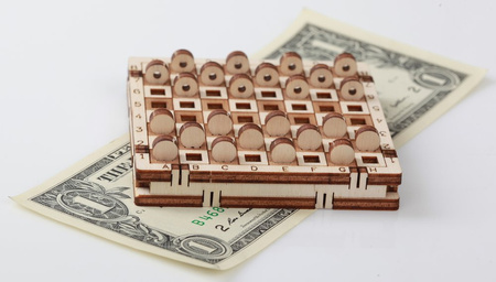 Mr.Playwood Wooden 3D Puzzle - Checkers Game