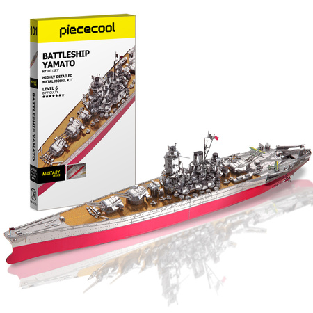 Piececool Puzzle Metalowe Model 3D - Okręt Wojenny Yamato