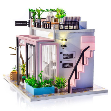 LITTLE STORY Składany Drewniany Model LED - Music Shop