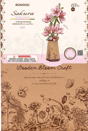 ROBOTIME Drewniane Puzzle Model 3D DIY - Sakura