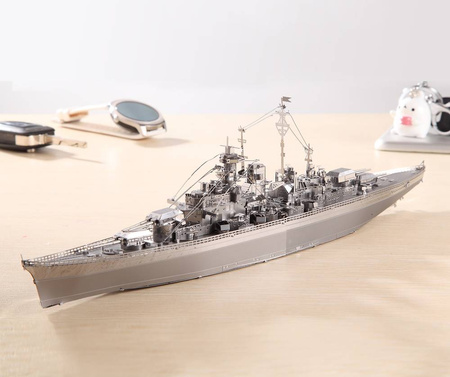 Piececool Puzzle Metalowe Model 3D - Statek Bojowy Bismarck