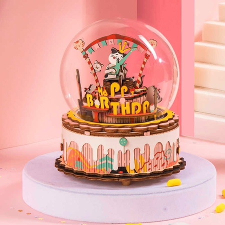 ROBOTIME Drewniane Puzzle 3D - Pozytywka Tort