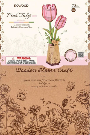 ROBOTIME Drewniane Puzzle 3D - Motocykl Cruiser