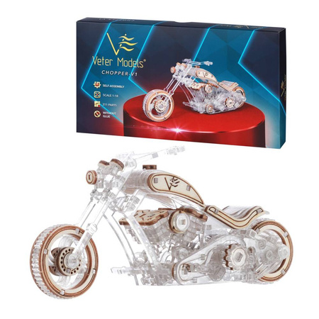 Veter Models Puzzle 3D - Motocykl Chopper V-1