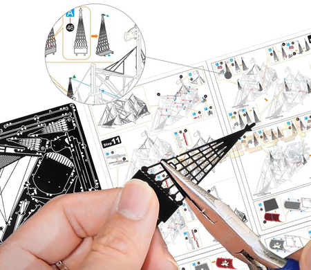 Piececool Puzzle Metalowe Model 3D - Statek Czarna Perła