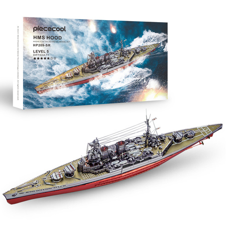 Piececool Puzzle Metalowe Model 3D - Statek HMS Hood
