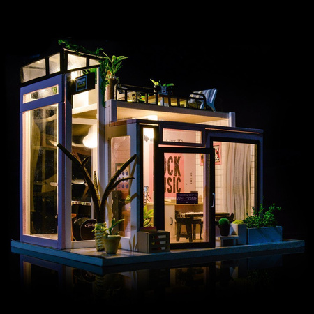 LITTLE STORY Składany Drewniany Model LED - Music Shop