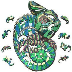 EWA Drewniane Puzzle 2D - Układanka Kameleon