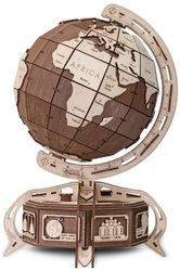 EWA Drewniane Puzzle 3D - Brązowy Globus