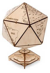 EWA Drewniane Puzzle 3D - Dwudziestościenny Globus