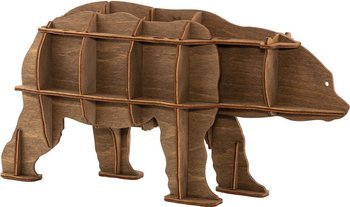 EWA Drewniane Puzzle 3D - Organizer Niedźwiedź