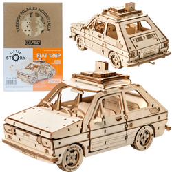 Little Story Drewniane Puzzle Model 3D - Fiat 126P