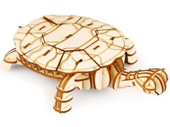 ROBOTIME Drewniane Puzzle 3D - Żółw