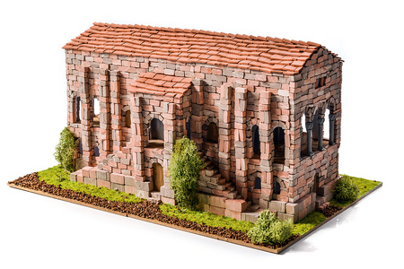 DOMUS KITS Składany Domek z Cegły 3D - Kościół St. Maria De Naranco
