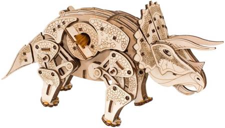 EWA Drewniane Puzzle 3D - Chodzący Triceratops