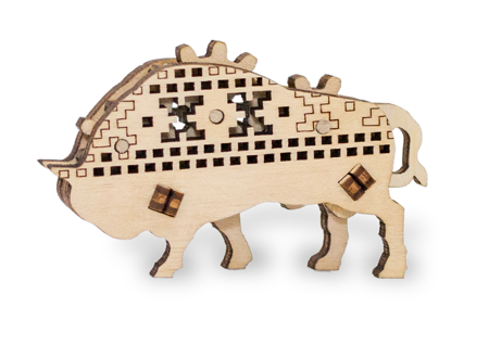 EWA Drewniane Puzzle 3D - Żubr
