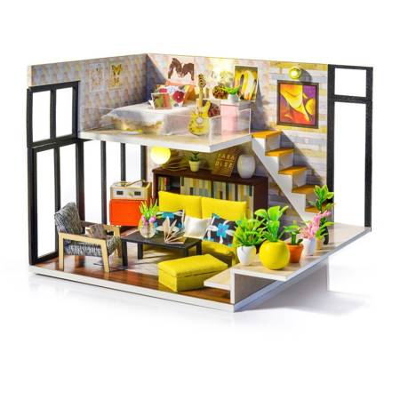 LITTLE STORY Składany Drewniany Domek Model Puzzle 3D Alexis Apartment